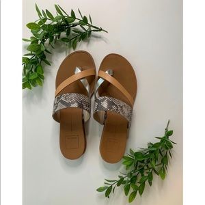 Peach Snake Skin Sandals